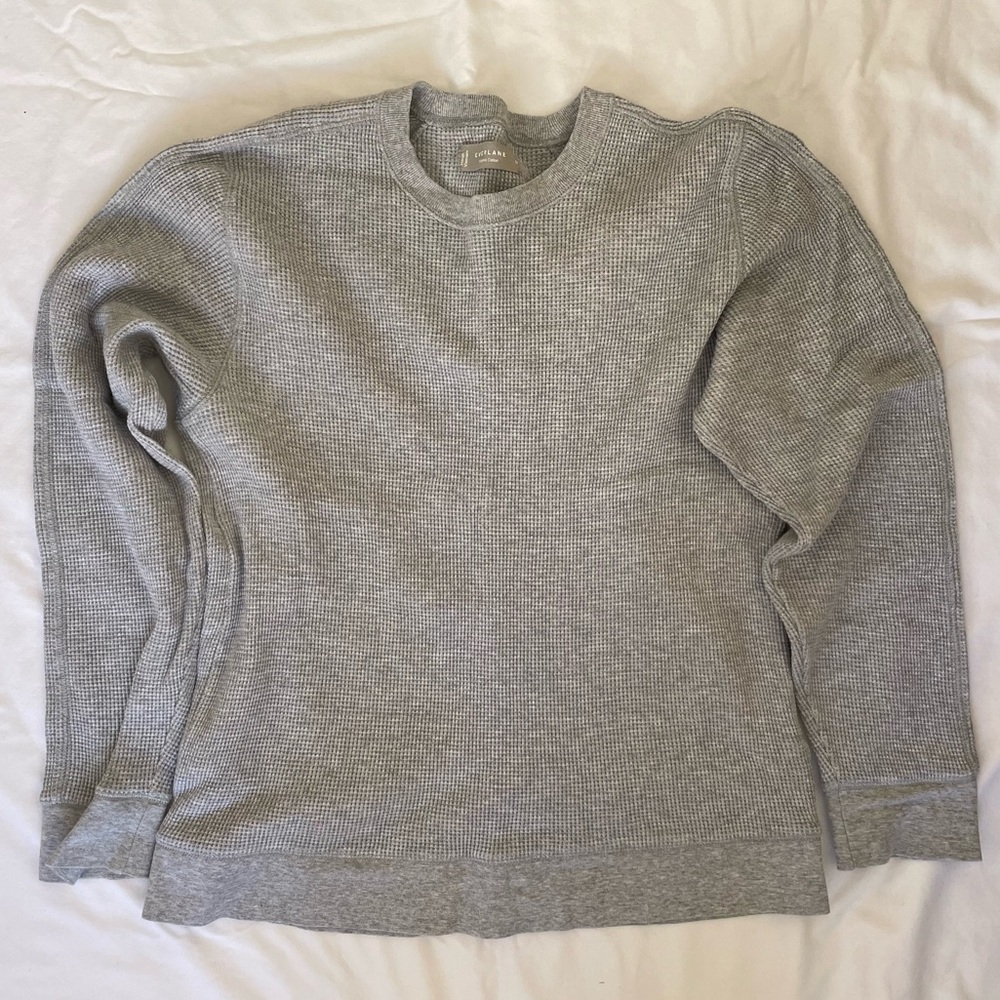 Everlane Waffle Cotton Long Sleeve Shirt